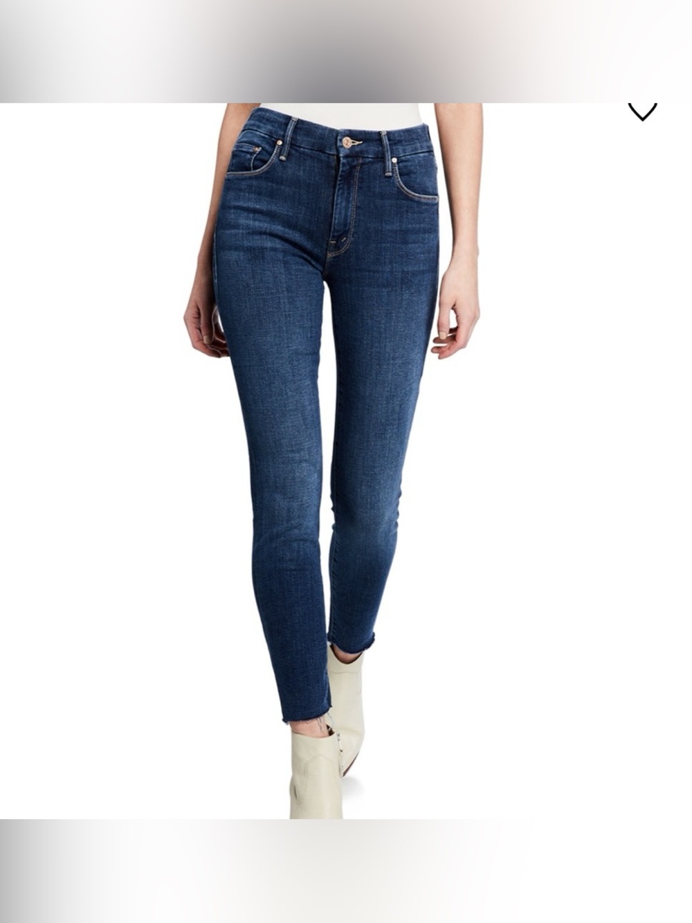 Mother girl crush the looker ankle fray jeans